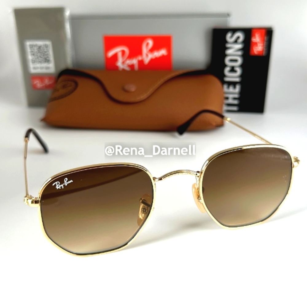 RayBan Hexagonal RB3548N Gradient Brown New - Picture 2 of 16